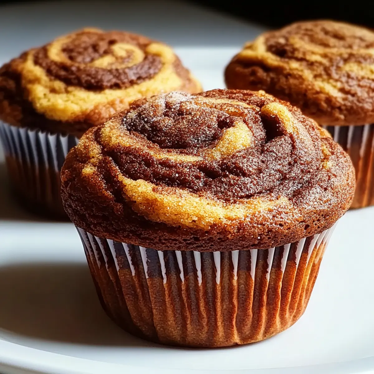 Gingerbread Pumpkin Muffin Swirls