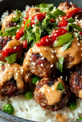Firecracker Meatballs Coconut Rice