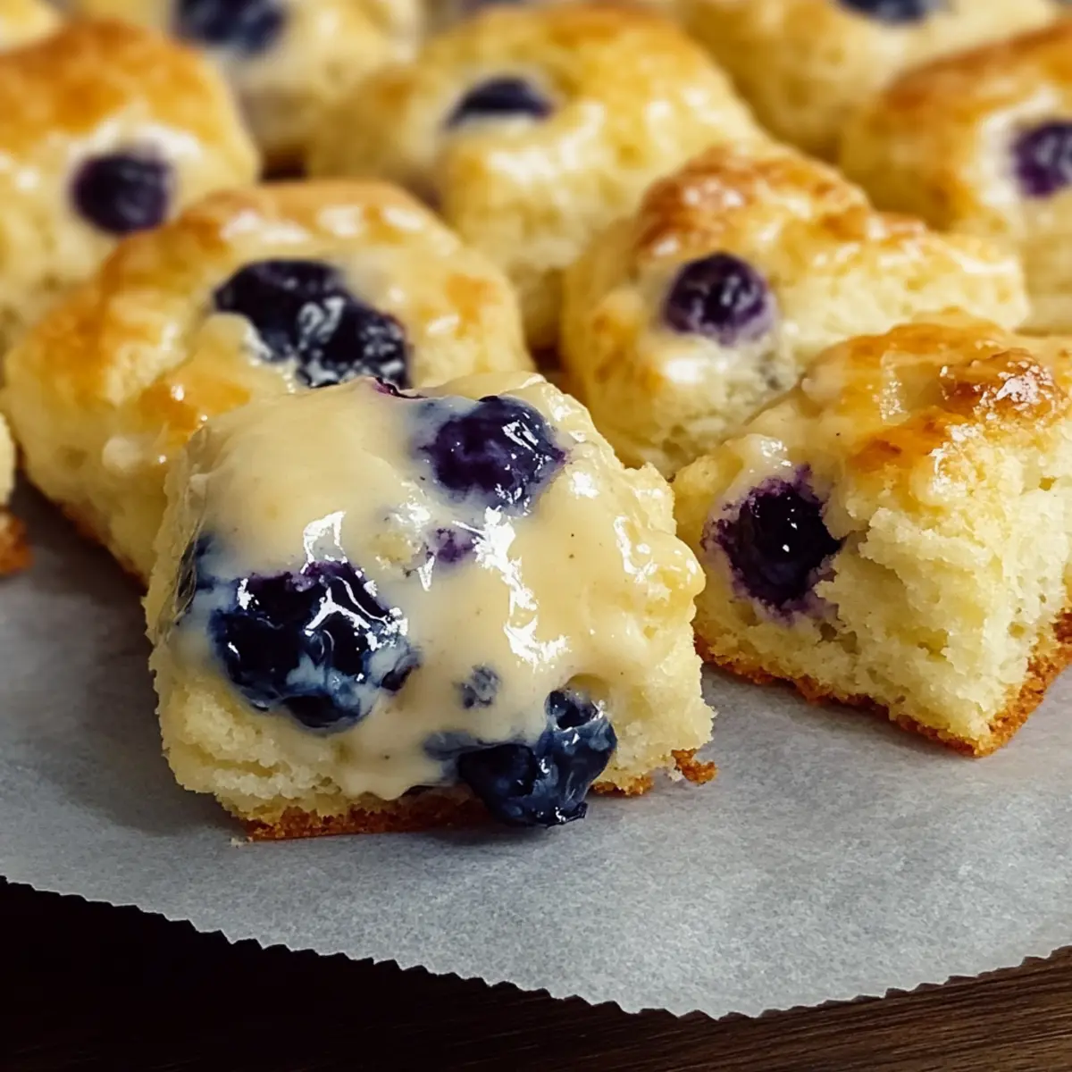 Lemon Blueberry Butter Swim Biscuits