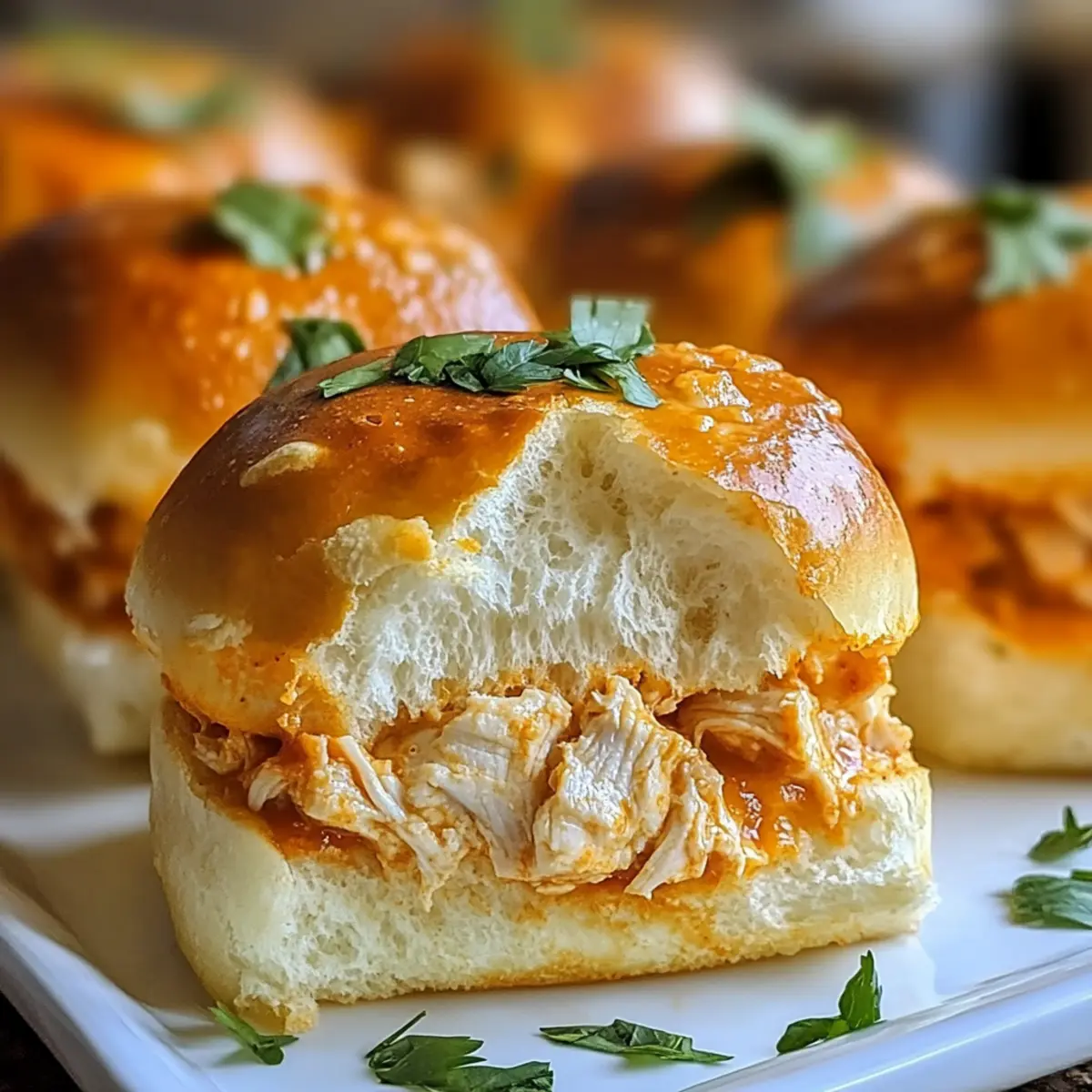 Buffalo Chicken Pizza Dip Sliders