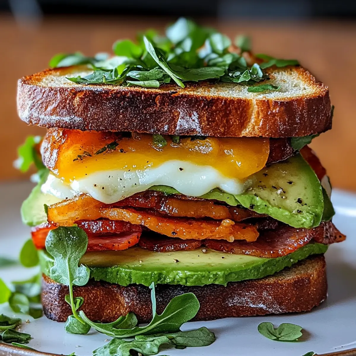 Sourdough Avocado BLT Stack