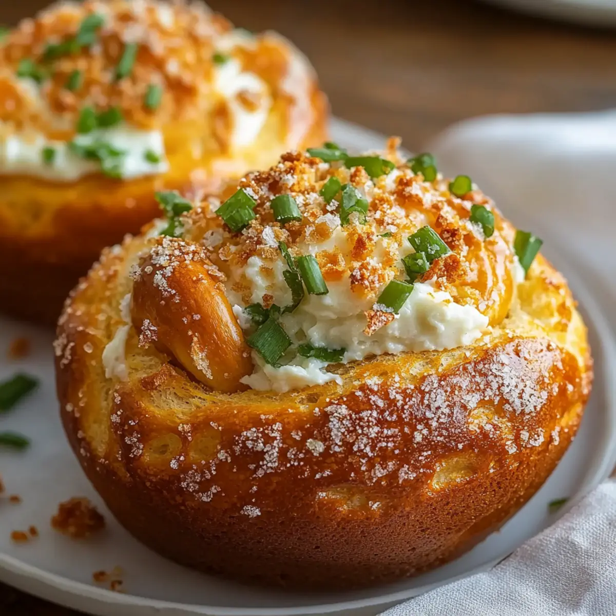 Buffalo Ranch Cream Cheese Pretzel Muffins