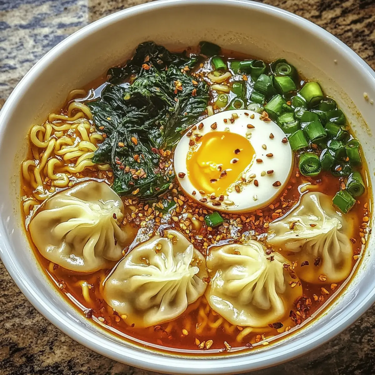 Dumpling Ramen Bowl Soup