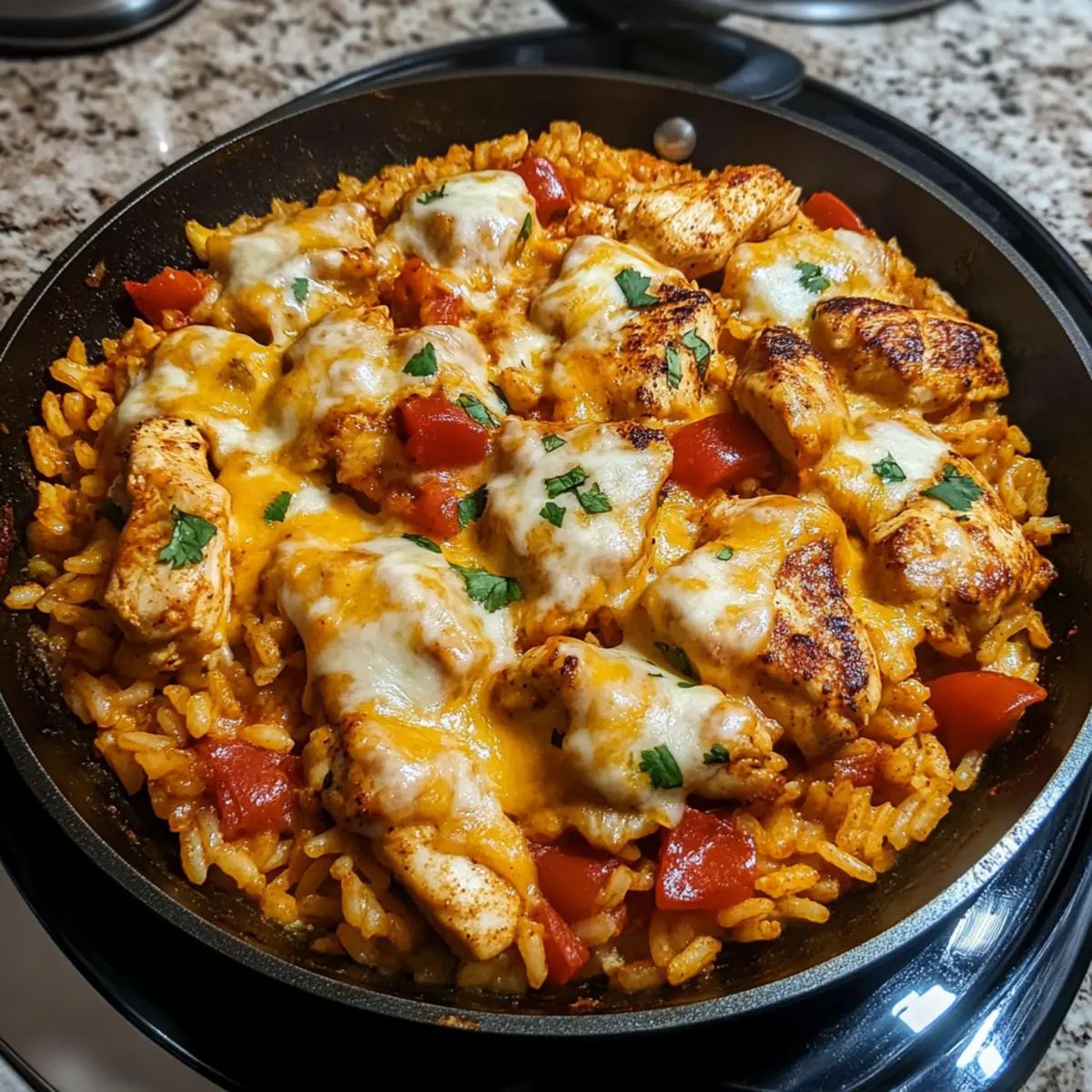 Queso Chicken & Rice Skillet