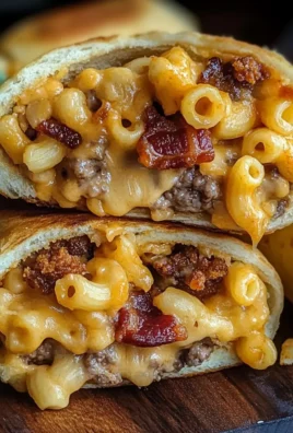 Mac Cheese Bacon Burger Rolls