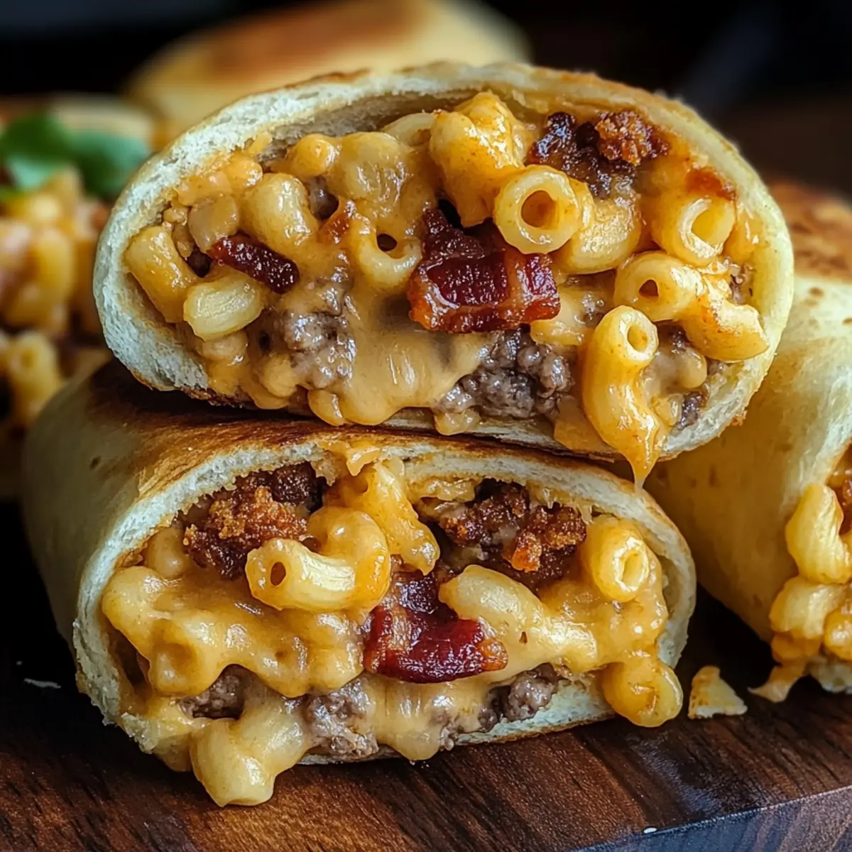 Mac Cheese Bacon Burger Rolls