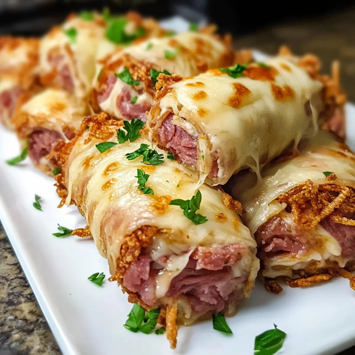 Keto Crispy Reuben Roll-Ups