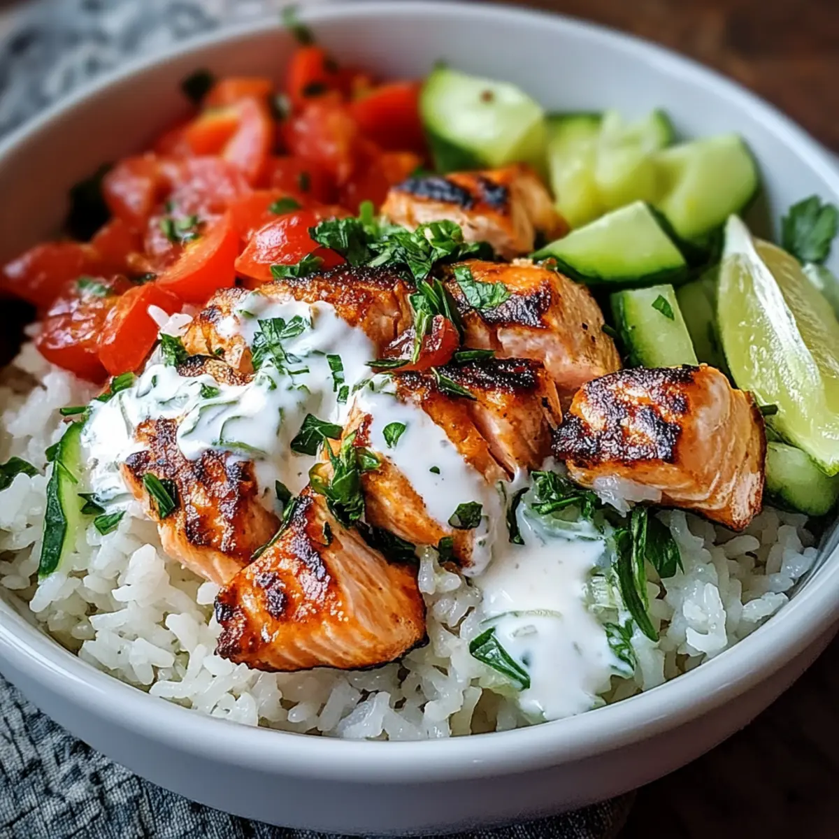 Crispy Rice Salmon Bowl
