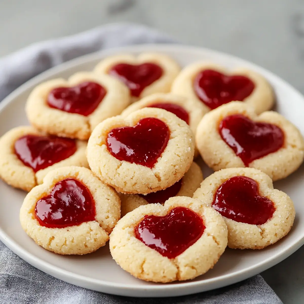 Thumbprint Heart Cookies
